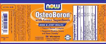 NOW OsteoBoron With Green Superfoods - supplement