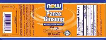 NOW Panax Ginseng 520 mg - supplement