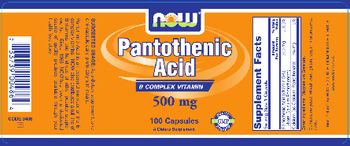 NOW Pantothenic Acid - supplement