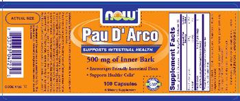 NOW Pau D'Arco 500 mg Of Inner Bark - supplement