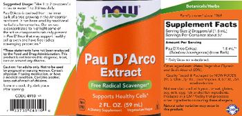 NOW Pau D'Arco Extract - supplement