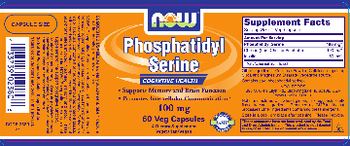 NOW Phosphatidyl Serine 100 mg - supplement