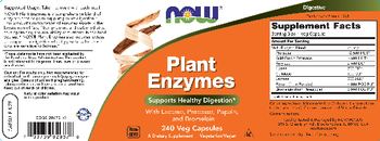 NOW Plant Enzymes - supplement