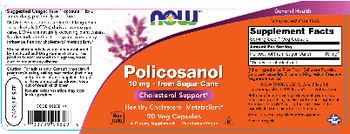NOW Policosanol 10 mg - supplement