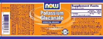 NOW Potassium Gluconate 99 mg - supplement