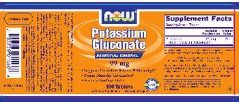 NOW Potassium Gluconate 99 mg - supplement