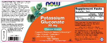 NOW Potassium Gluconate 99 mg - supplement