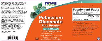 NOW Potassium Gluconate Pure Powder - supplement