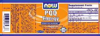 NOW PQQ Energy - supplement