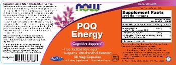 NOW PQQ Energy - supplement