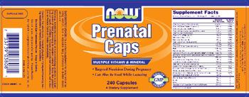 NOW Prenatal Caps - supplement