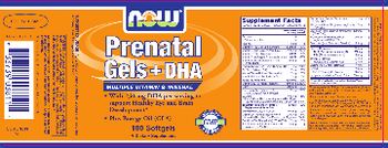 NOW Prenatal Gels + DHA - supplement