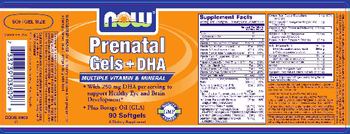 NOW Prenatal Gels + DHA - supplement