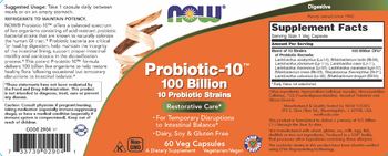 NOW Probiotic-10 100 Billion - supplement