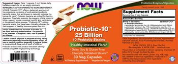 NOW Probiotic-10 25 Billion - supplement