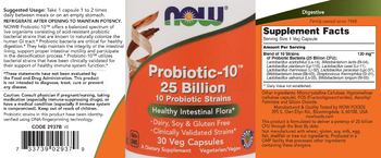 NOW Probiotic-10 25 Billion - supplement