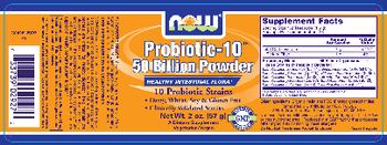 NOW Probiotic-10 50 Billion Powder - supplement
