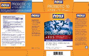 NOW Probiotic-10 + FOS - supplement