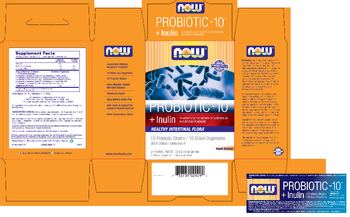 NOW Probiotic-10 + Inulin - supplement