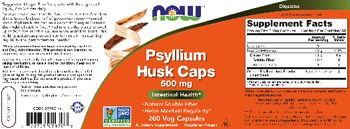 NOW Psyllium Husk Caps 500 mg - supplement