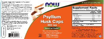 NOW Psyllium Husk Caps 500 mg - supplement