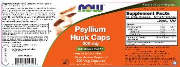 NOW Psyllium Husk Caps 500 mg - supplement