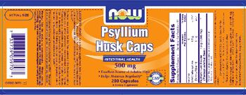 NOW Psyllium Husk Caps 500 mg - supplement