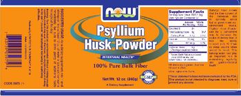 NOW Psyllium Husk Powder - supplement