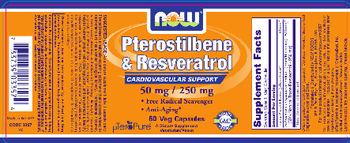 NOW Pterostilbene & Resveratrol 50 mg / 250 mg - supplement