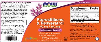 NOW Pterostilbene & Resveratrol 50 mg/250 mg - supplement