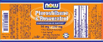 NOW Pterostilbene & Resveratrol 50 mg/250 mg - supplement