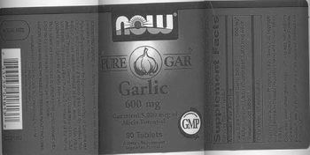 NOW Pure Gar Garlic 600 mg - supplement