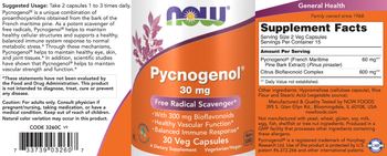 NOW Pycnogenol 30 mg - supplement