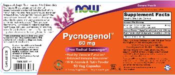 NOW Pycnogenol 60 mg - supplement