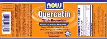 NOW Quercetin With Bromelain - supplement