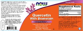 NOW Quercetin With Bromelain - supplement