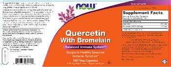 NOW Quercetin With Bromelain - supplement