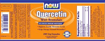 NOW Quercetin With Bromelain - supplement