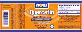 NOW Quercetin With Bromelain - supplement