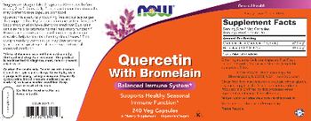 NOW Quercetin With Bromelain - supplement