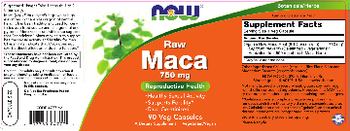 NOW Raw Maca 750 mg - supplement