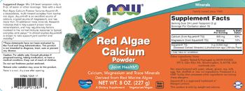 NOW Red Algae Calcium Powder - supplement