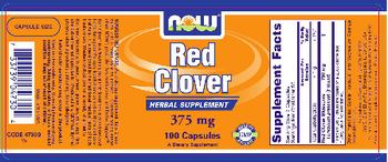 NOW Red Clover 375 mg - supplement