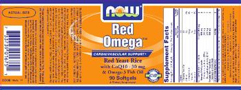 NOW Red Omega With CoQ10 - 30 mg & Omega-3 Fish Oil - supplement