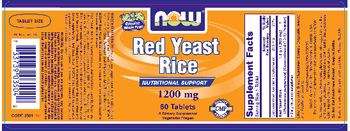 NOW Red Yeast Rice 1200 mg - supplement