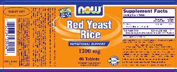 NOW Red Yeast Rice 1200 mg - supplement