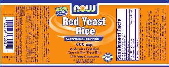 NOW Red Yeast Rice 600 mg - supplement