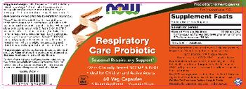 NOW Respiratory Care Probiotic - supplement