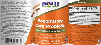 NOW Respiratory Care Probiotic - supplement
