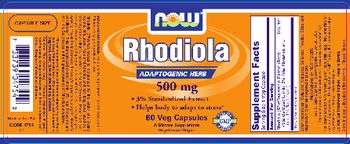 NOW Rhodiola 500 mg - supplement